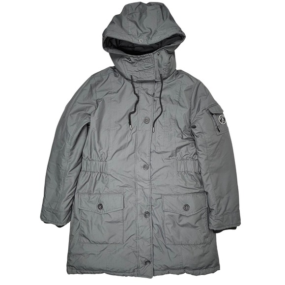 Abercrombie & Fitch Jackets & Blazers - Abercrombie & Fitch Premium Arctic Parka Hooded Winter Luxe Coat XL Gray Padded